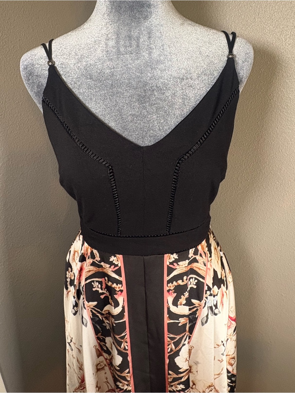 White House Black Market Dress Scarf Print Handkerchief Hem Size 0 - Picture 4 of 14